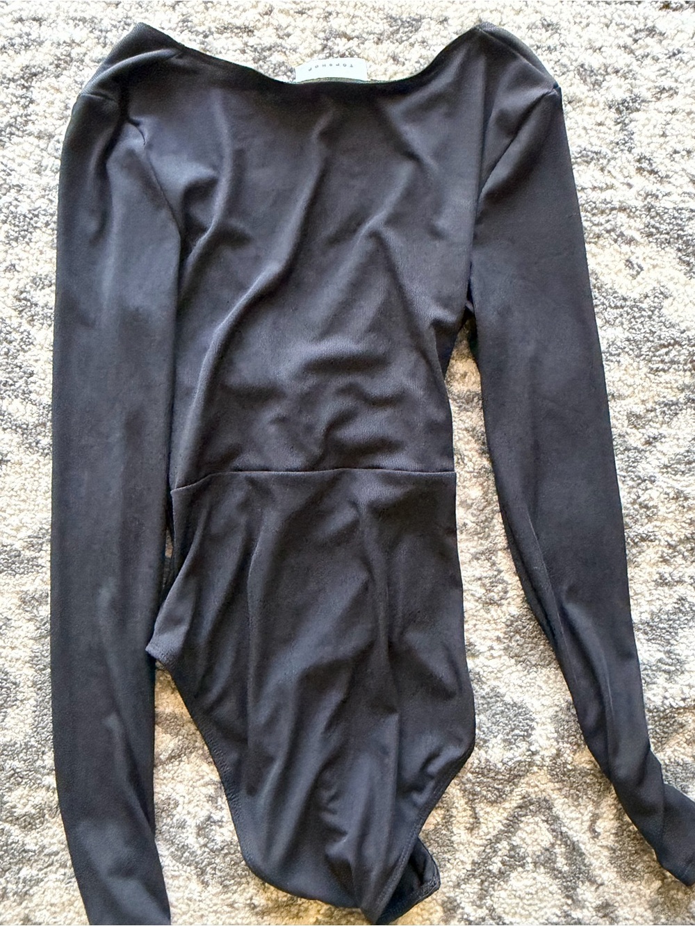 Topshop Black Long Sleeve Bodysuit